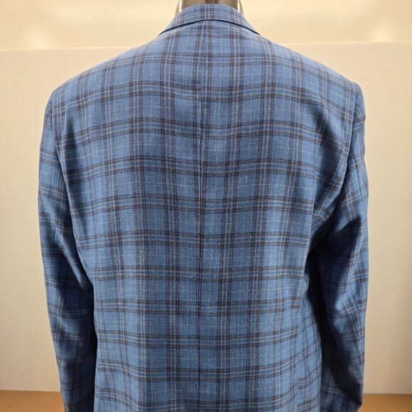 Patrick James Sportcoat 46 R Loro Piana Summertime Plaid Linen Silk Blend Italy - Picture 2 of 13